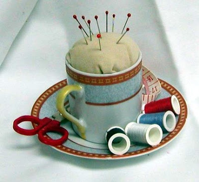 PaperArtPlus teacup pincushion